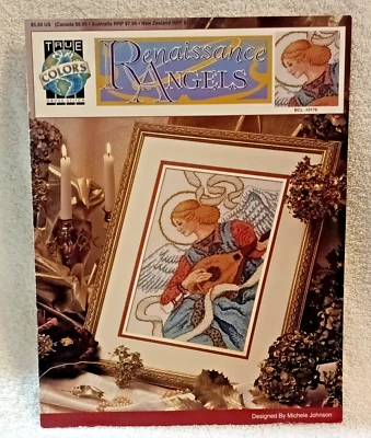 Vtg True Colors Cross Stitch Pattern - 'Renaissance Angels' - BCL-10176 - 1992 - Image 1 of 3