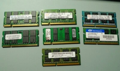 7x 4GB/2GB/1GB Memory RAM DDR3 DDR2 PC2 PC3 Laptop RAMs - Image 1 of 4