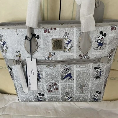 Bolsa tote Disney Dooney & Bourke 100º aniversário platina Mickey nova com etiquetas - Imagem 1 de 4