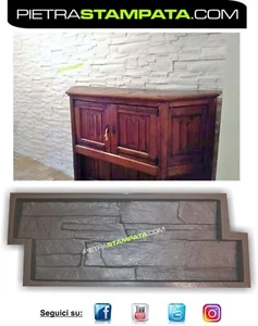 STONE VENEER RUBBER MOLD for casting gypsum concrete tiles decorative wall stone - Imagen 1 de 4