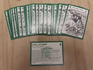 Michigan State Collegiate Collection #8 Earl Lattimer 1990 lote de (10) - Imagen 1 de 1