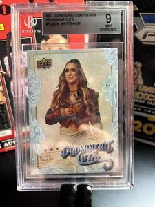 BRITT BAKER: 2023 Upper Deck The National🔥PROMINENT CUTS🔥BGS 9 Mint AEW #PC-8