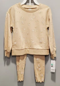 NWT Carter's Girls 2 Piece Sweatshirt & Leggins Set Size 4T Brown - Picture 1 of 4