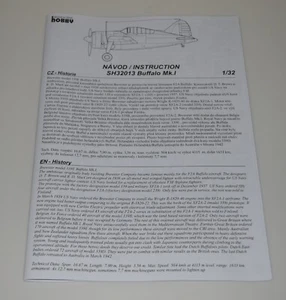 SPECIAL HOBBY BUFFALO Mk.I 339E SH32013 ⭐PARTS⭐ INSTRUCTION BOOKLET 1/32 - Picture 1 of 3