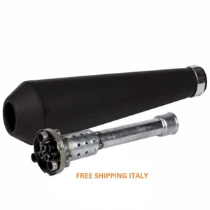 Scarico Megaton con DB Killer nero moto cafe racer harley custom guzzi terminale - Imagen 1 de 1