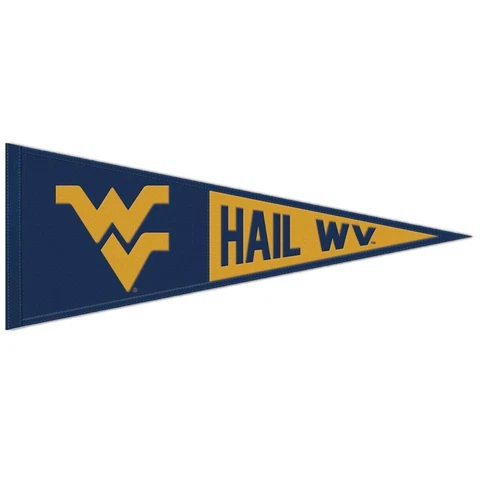 West Virginia Mountaineers Wool Pennant - 13"x32" HAIL WV Cover