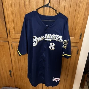 Ryan Braun Milwaukee Brewers Authentic Majestic Size 50 Jersey #8  - Picture 1 of 6