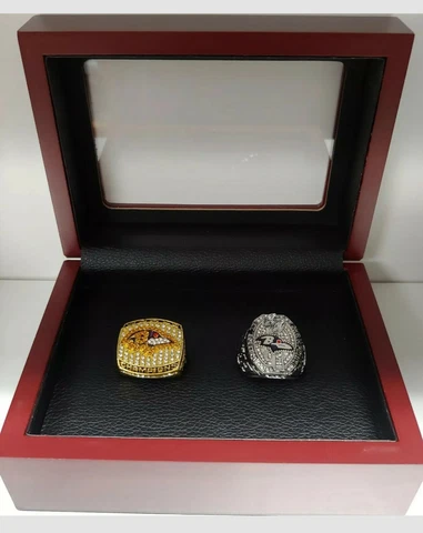 Baltimore Ravens - Super Bowl 2 Ring Set with Wooden Box.. Ray Lewis Joe Flacco Cover