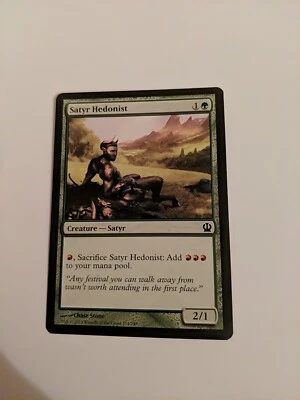 MTG Satyr Hedonist Theros Regular Common 174/249 Magic The Gathering Card - Image 1 of 2