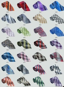 Quality Polywoven Tie&Handkerchief 12 Striped Designs/Colors by Fortino Landi - Picture 1 of 14