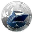 2013 Pitcairn Islands Cunard Lines Queen Elizabeth 1 oz Silver Coin