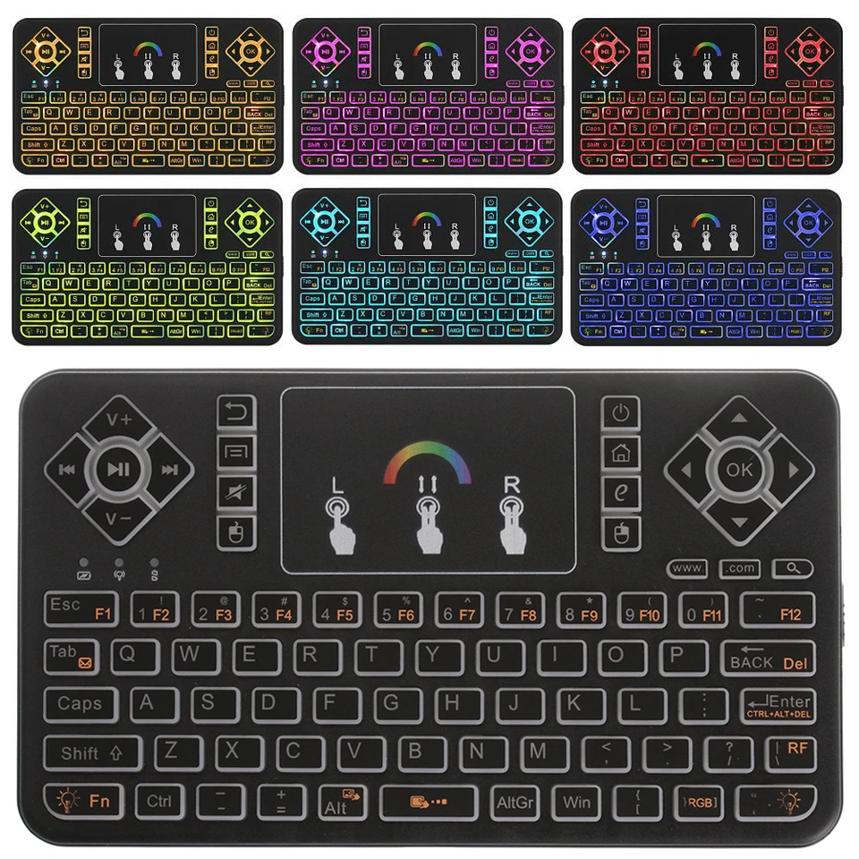 Q9 2.4GHz Fly Air Mouse Wireless Keyboard Remote For PC Android TV BOX BACKLIGHT - Image 1 of 4