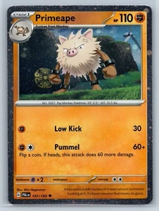 Primeape - Paldea Evolved 107/193 Cosmos Holo Promo Pokemon Card LP - Picture 1 of 2