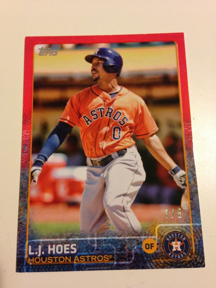 2015 Topps Mini Red Parallel L.J. Hoes Astros 365 #’d 3/5 Low S&H - Image 1 of 1