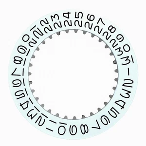 Date Disc For Rolex Non Quick 1530-1570 Movement White With Black Numbers - Picture 1 of 2