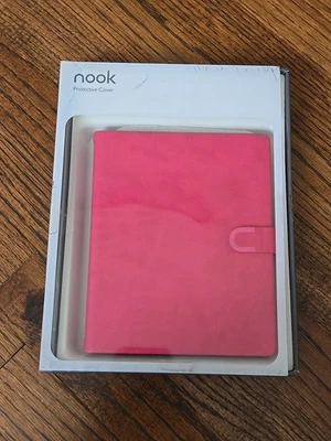 NOOK 2nd Ed Protective Cover Barnes Noble Lautner Vivid Pink Italy Faux Leather - Image 1 of 4