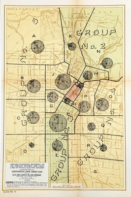1925 LOS ANGELES  MAP Original PACIFIC ELECTRIC RAILWAY - GRIFFITH PARK - Image 1 of 3