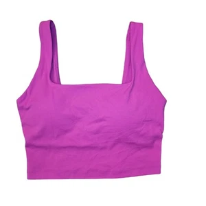 CRZ YOGA Butterluxe Square Neck Sport BH Workout Tank Gr. XS Hibiskus Lila - Bild 1 von 10