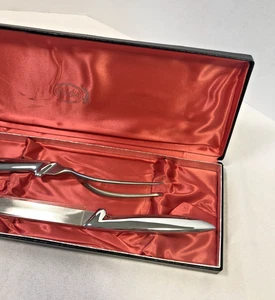 ✅ NEW IN BOX: Vintage Carvel Hall 2 Piece Carving Set in Original Case WITH COA - Picture 1 of 4
