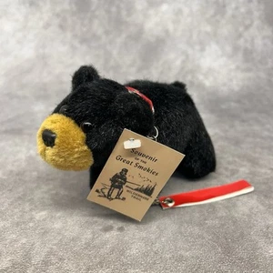 Black Bear Souvenir Of The Great Smokies Wilderness Trail Plush 4" T & 6" L - Picture 1 of 9
