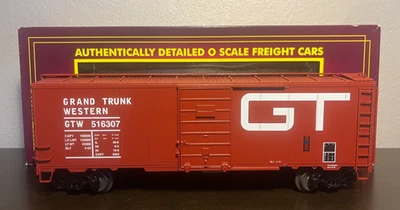 MTH O Gauge 20-93949 Grand Trunk Western GTW 40' AAR Box Car #516307 NEW - Image 1 of 4