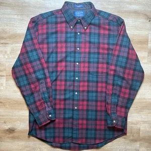 Pendleton Wool Shirt Men Large Tartan Plaid Flannel Cabincore Lumberjack Vintage - Picture 1 of 6