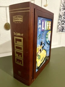 Game of Life (Bookshelf Edition) Vintage Wooden Box - Used - Pieces Included - Picture 1 of 22