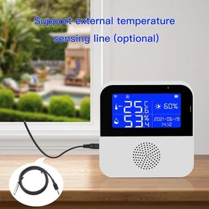 Temperature Sensor Humidity Sensor Large Lcd 0~100% RH DC5V External Probe - Picture 1 of 36