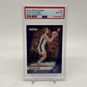2024 Panini Prizm WNBA Caitlin Clark Blue Velocity #22 Fever Rookie ¡PSA 8! - Imagen 1 de 7