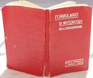 FORMULARIO DI MATEMATICA SCUOLE ED CAPPELLI COMPLETO 1918 - Picture 1 of 1