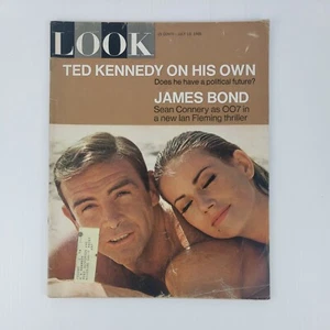 Look Magazine July 13, 1965 Vintage Ted Kennedy, James Bond, Sean Connery - Imagen 1 de 8