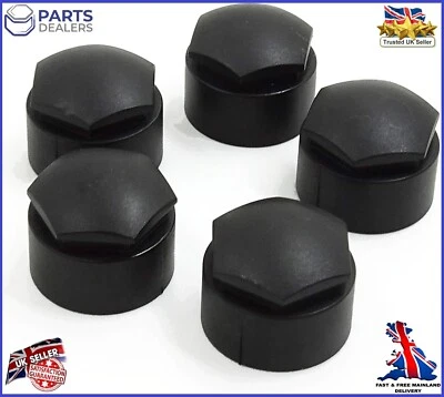 GENUINO AUDI A3 A4 A5 A6 A8 TUERCA RUEDA TORNILLOS TAPAS DE BLOQUEO REDONDO NEGRO x5 Foto 1 de 4