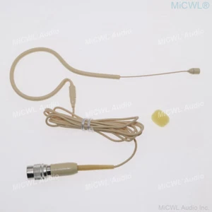 Beige Headset Microphone for Audio-Technica Wireless System Single earset Mics - Picture 1 of 4