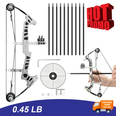 Mini arco compuesto de acero inoxidable de 10,4"" para tiro juego de caza un regalo navideño Foto 1 de 4