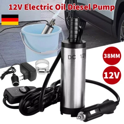 12V Minipumpe 38mm 30L/Min Tauchpumpe Wasserpumpe Auto Diesel Öl Transfer Pumpe~ - Bild 1 von 4