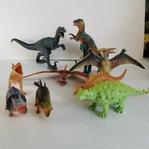 Dinosaurier Konvolut Figuren Sammlung ♥ Dino ♥ Kaufen Klein Bunt 10x ♥ Steinzeit - Bild 1 von 8