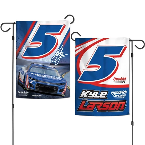 Kyle Larson Wincraft 2023 #5 Hendrickcars.com Double Sided 12x18 Garden Flag Cover