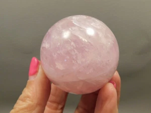 Esfera de cuarzo rosa estrella 2 pulgadas piedra preciosa rosa 51 mm bola #O5 - Imagen 1 de 11