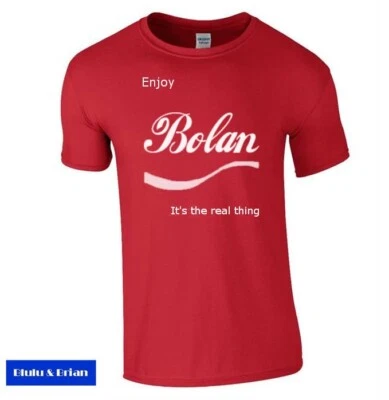 Marc Bolan parody T-shirt T. Rex Cola drink retro 70s music glam rock pop - Image 1 of 4