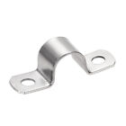 20mm(0.8") Rigid Pipe Strap, 2 Holes Tube Straps 304 Stainless Steel Clamp 2pcs