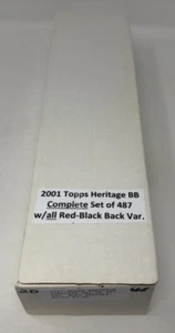 Juego completo de béisbol Topps Heritage 2001 con SP rojo + negro casi nuevo-como nuevo - Imagen 1 de 5