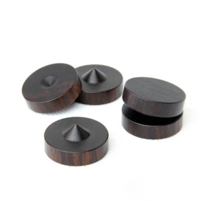 4x Ebenholz Lautsprecher Isolating Feet Base Pads Absorber Dämpfer GerätefÜße - image 1 of 4