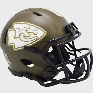 Kansas City Chiefs Salute To Service Alternate Riddell Speed Mini Helmet New box