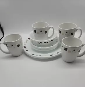 Corelle Livingware Geometric 15-Piece Dinnerware Set - Picture 1 of 6