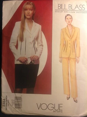 Pattern Vogue 2464, Bill Blass misses’ jacket, skirt and pants - Image 1 of 3