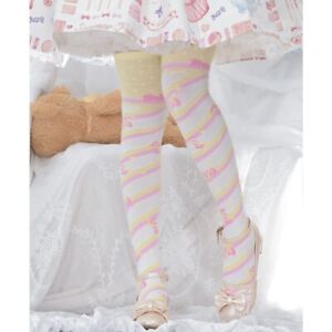 Striped Stockings Cotton Over Knee Socks Thigh High Harajuku Lolita Cute
