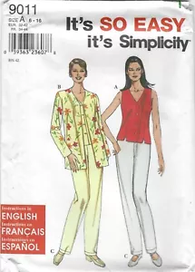 Simplicity 9011 ~ Jacket Pull-on Pants Vest - Size A - 6 - 16 - Picture 1 of 2