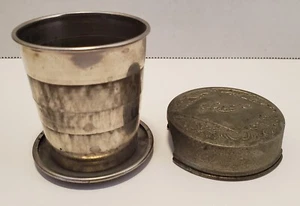 Vintage Knox Telescopic Collapsible Drinking Cyclist Cup 1897 - 2" Tall - Picture 1 of 8