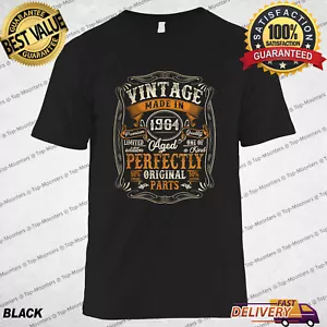 60 Years Old Gift Vintage Made In 1964 60th Birthday Men Celebration T-Shirt - Picture 1 of 9