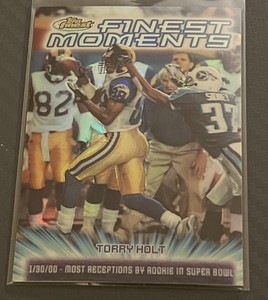 2000 Topps Finest Finest Moments Torry Holt Refractor #FM16 St. Louis Rams